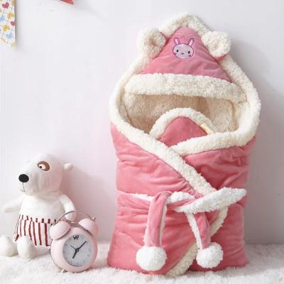 Nid d'ange polaire lapin rose 80 x 80 cm - Nids d'ange