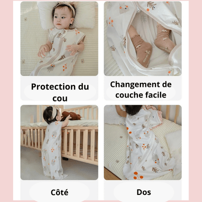 Turbulette bebe été beige forêt - Nids d'ange