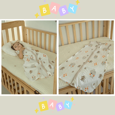 Turbulette bebe été beige forêt - Nids d'ange