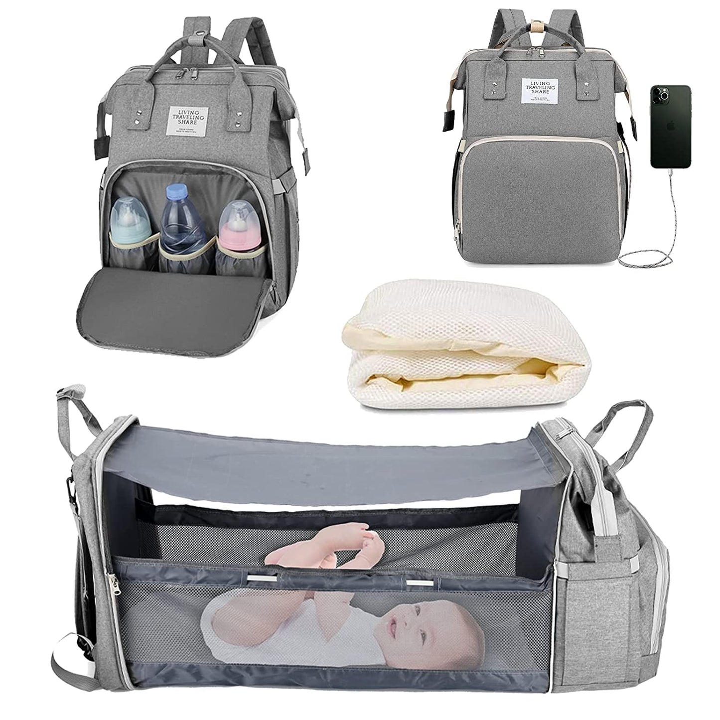 Sac à langer portatif | Berceau de voyage BabyNappy™ - Royaume bébé