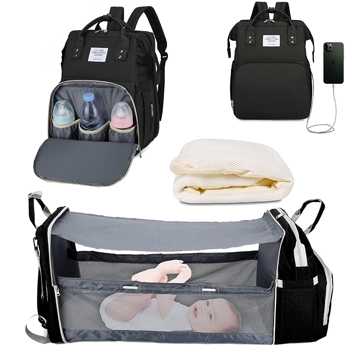 Sac à langer portatif | Berceau de voyage BabyNappy™ - Royaume bébé