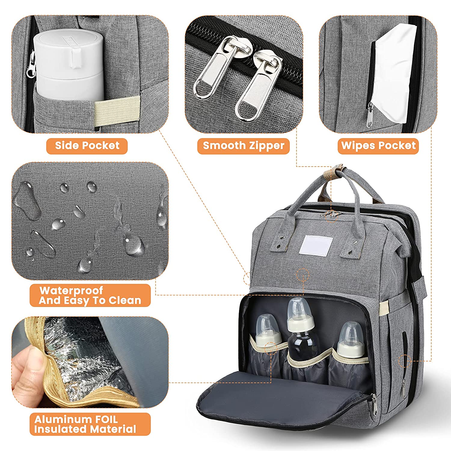 Sac à langer portatif | Berceau de voyage BabyNappy™ - Royaume bébé