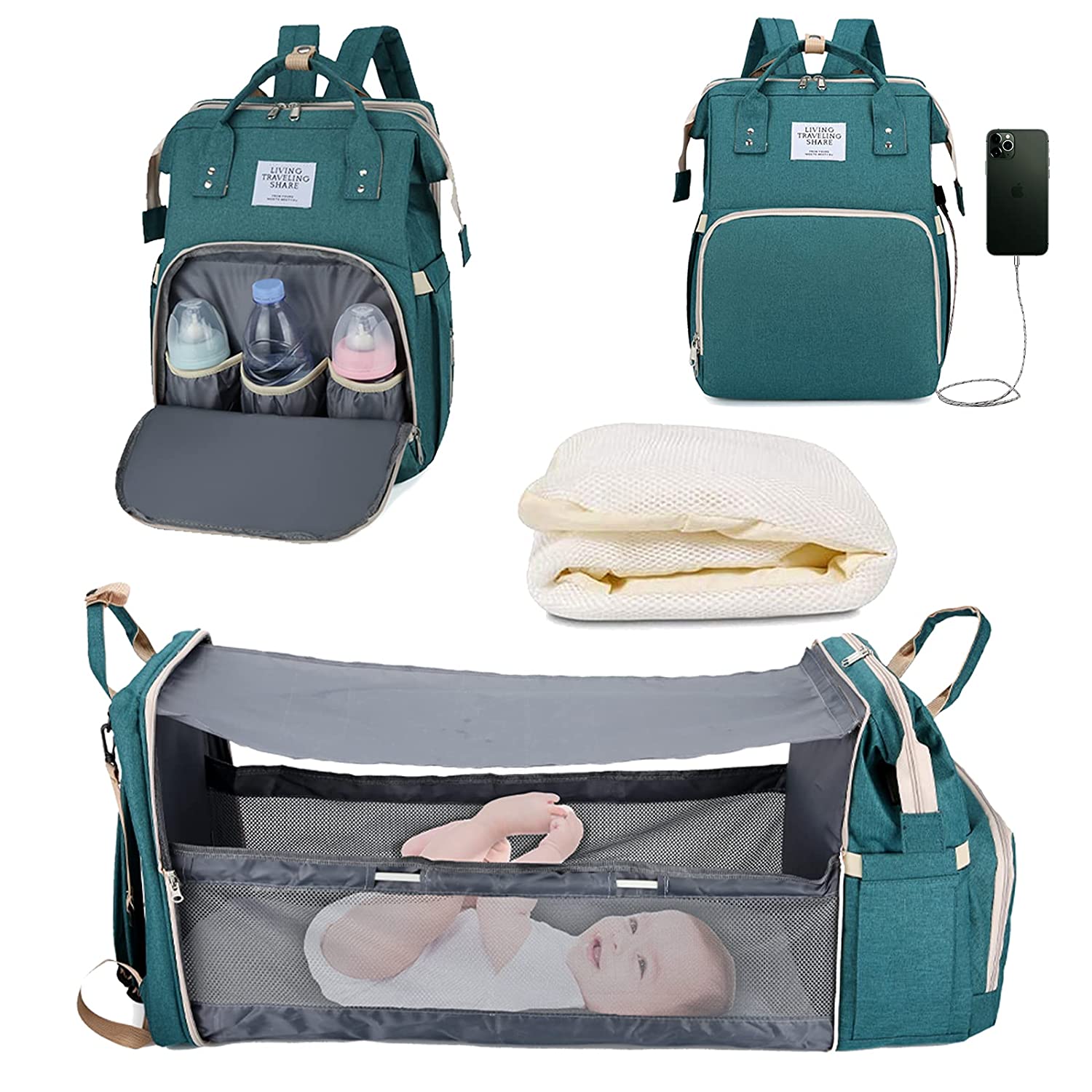 Sac à langer portatif | Berceau de voyage BabyNappy™ - Royaume bébé