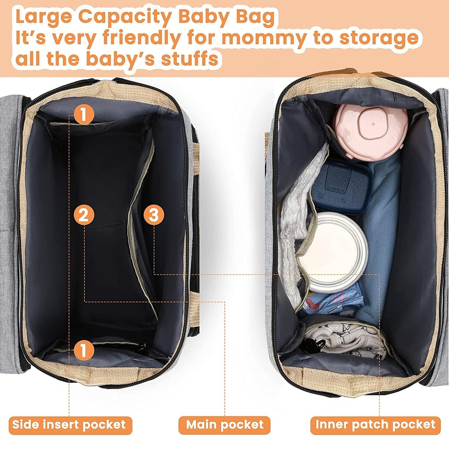 Sac à langer portatif | Berceau de voyage BabyNappy™ - Royaume bébé
